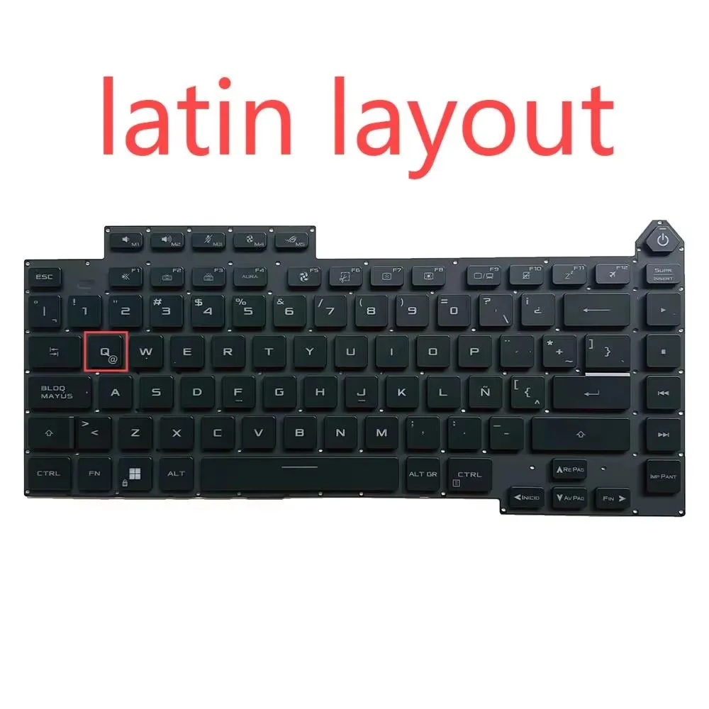 G533ZW SP/Latin RGB Backlit Keyboard for ASUS ROG Strix SCAR 15 (2022) G533ZW/G533ZS/G533ZX/G533ZM  Per-Key RGB
