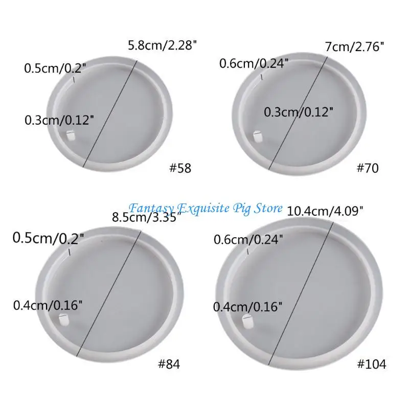 أقراط مستديرة من الراتنج قوالب مجوهرات راتنجات الايبوكسي لصنع الحرف اليدوية للقلادة، العلاج بالروائح، الحرف اليدوية على شكل #6