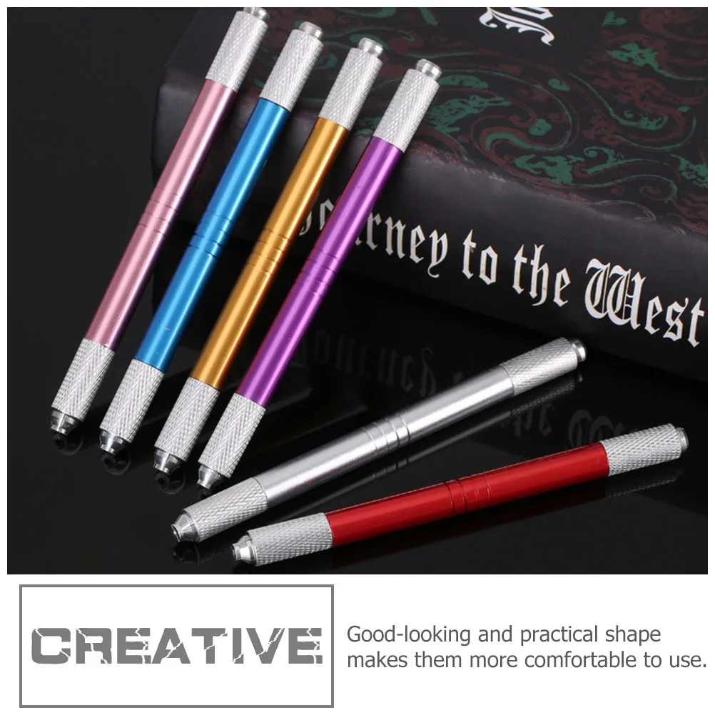 

7Pcs Embroidered Manual Eyebrow Tattoos Pens Smooth Anti-Skid Handle Professional Microblading Pencil Beauty Tool for Tattoo