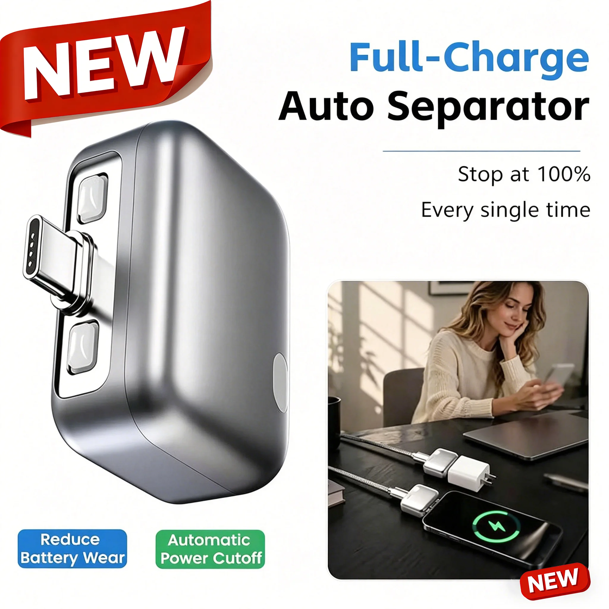 

LX-007 Charging Protector Full-Charge Disconnect Portable Universal Fast-Charging Port Protection Accessory For Mobile Phone