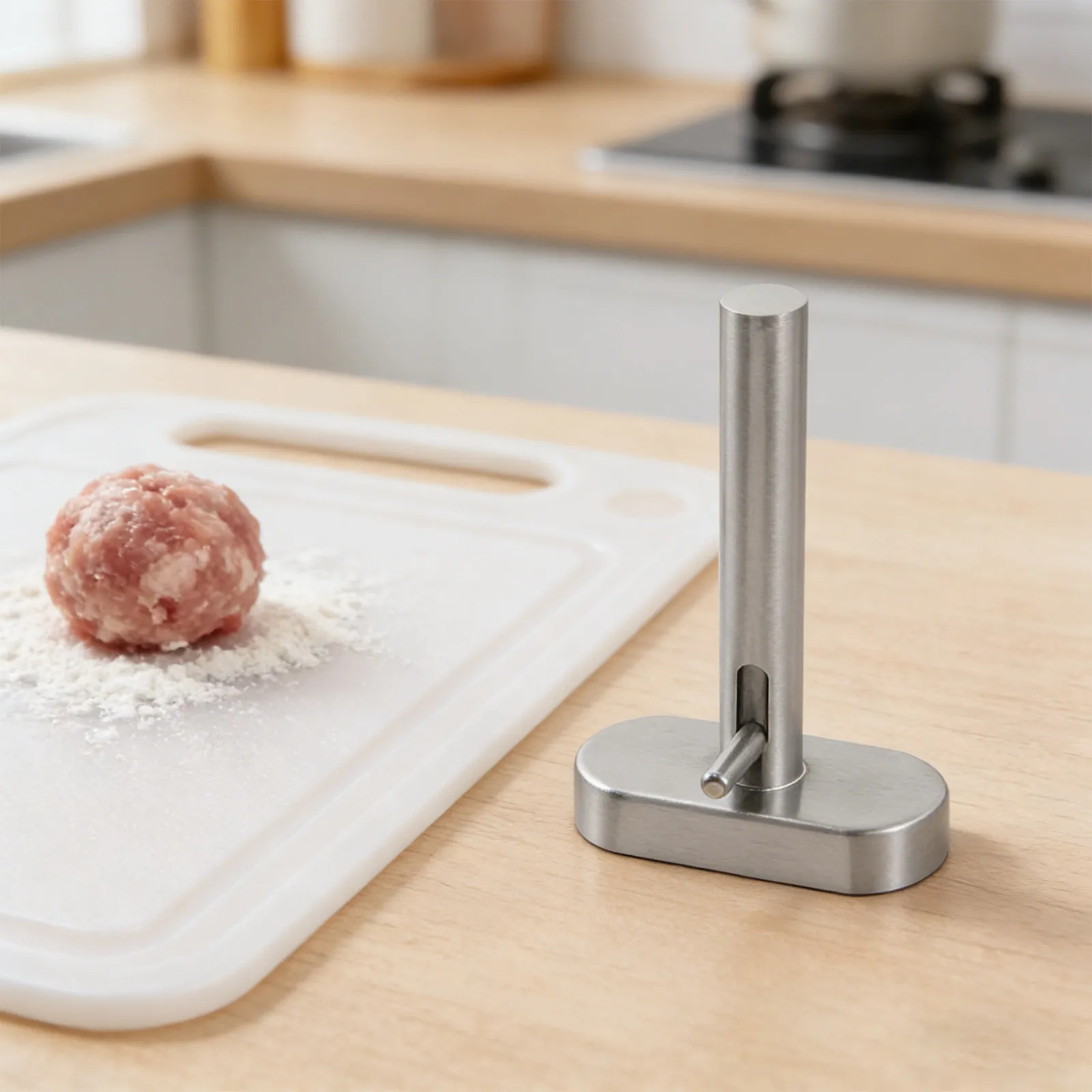 Stainless Steel Meatball Maker Mold – Manual Meat Scoop Ball Press for Meatballs, Falafel & Rice Balls