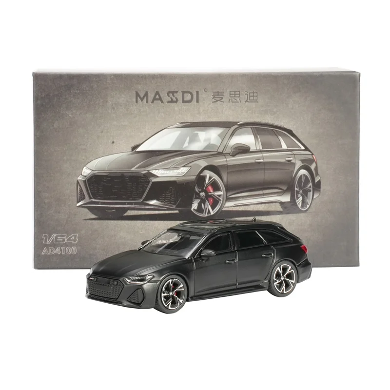 

MASDI 1:64 Avant RS6 Черная литая модель автомобиля Коллекция миниатюрных моделей