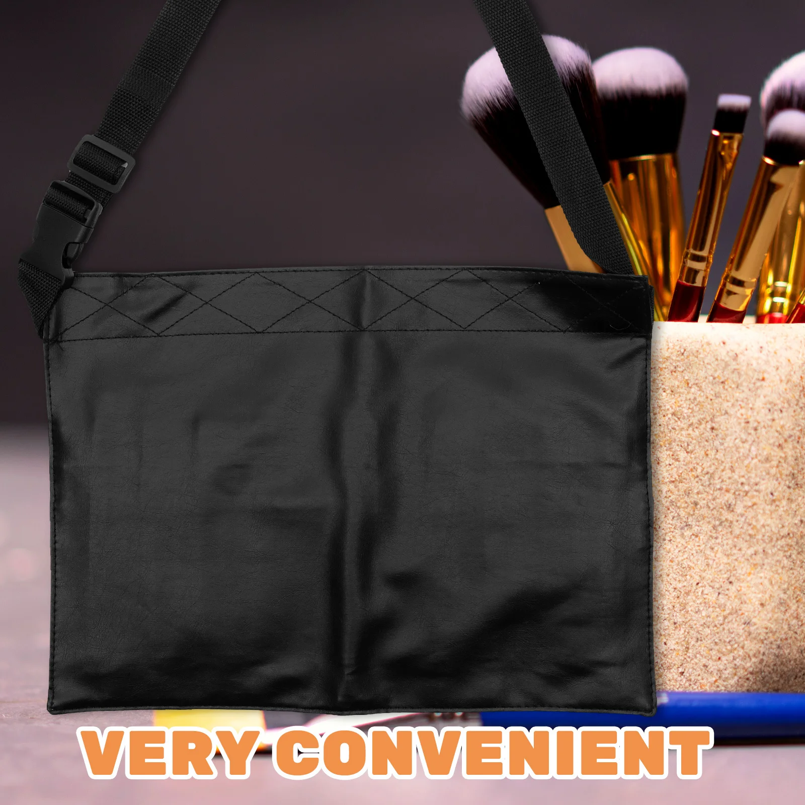 Sac pour pinceaux de maquillage, pochette de tablier de taille Portable en Pu de qualité supérieure pour femmes, organisateur multifonctionnel, outil de beauté pratique