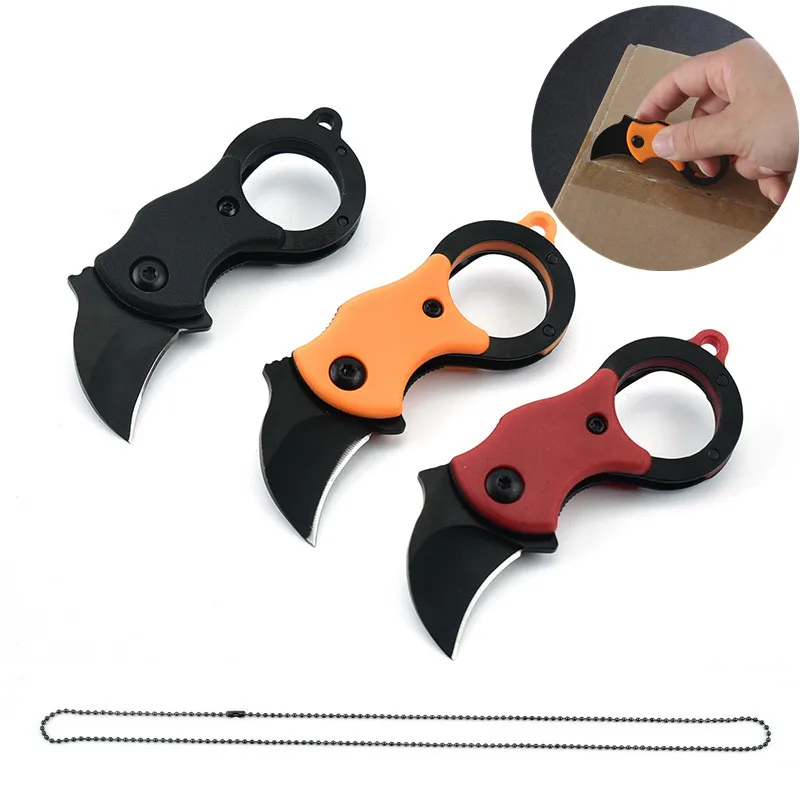 Mini Eagle Claw Knife Creative Outdoor Mini EDC Folding Knife Three Colors Outdoor Knife Crafts Portable Camping Folding Knife