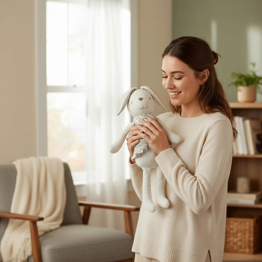 

Soft Plush Rabbit Doll Cute Style Calming Design Plush Toy Appease Sleeping Baby Soft Stuffed Animal Kids Birthday Gift