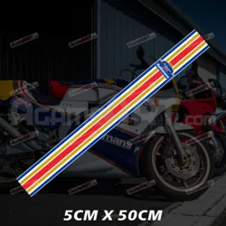 Motorcycle stickers Rothman retro prints Motorcycle shell tank helmet reflective waterproof sticker strips