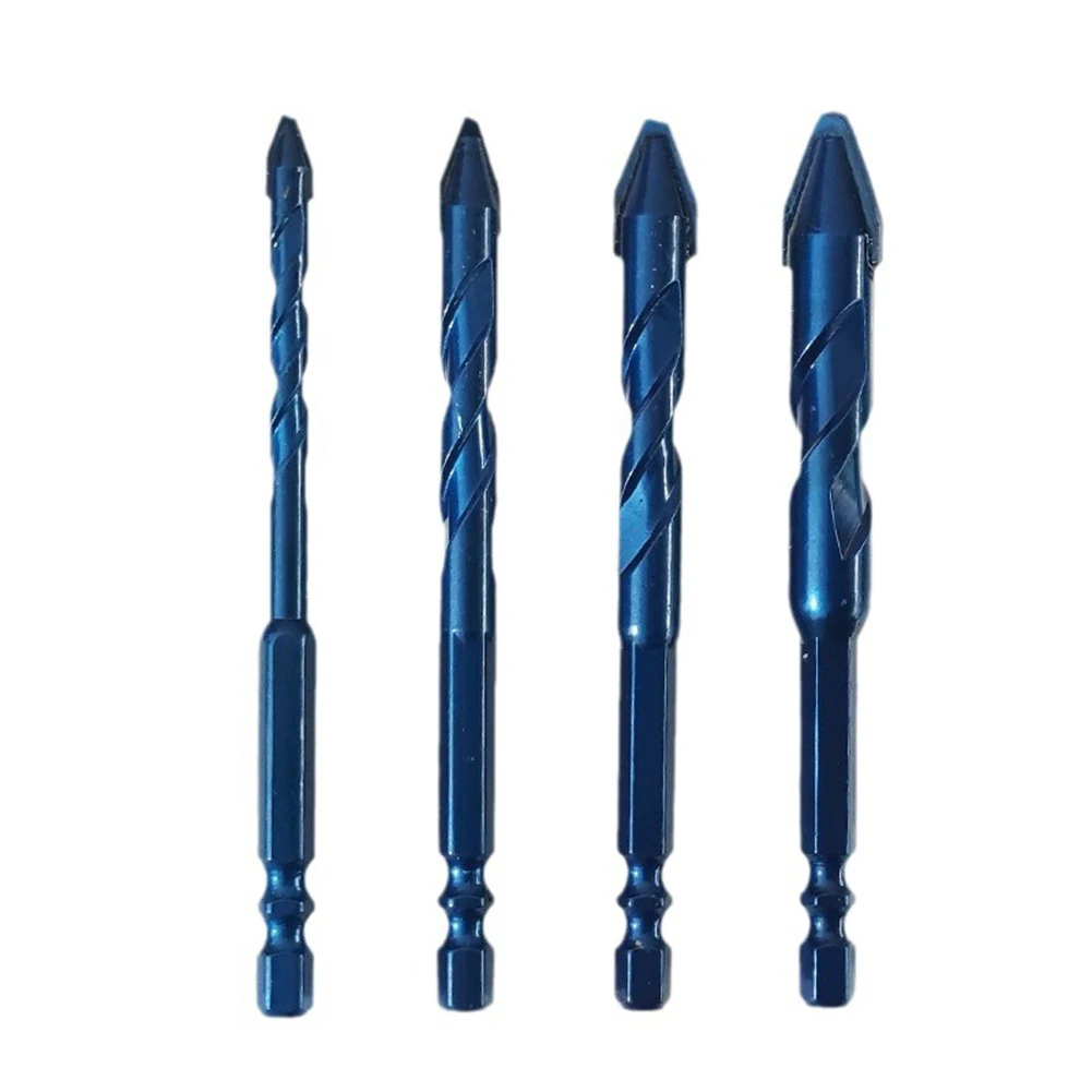 

1pc 6mm/8mm/10mm/12mm Drill Bits Carbide Drilling For Wall Glass Wood Metal Tiles For Drywall Brick Tile Blue