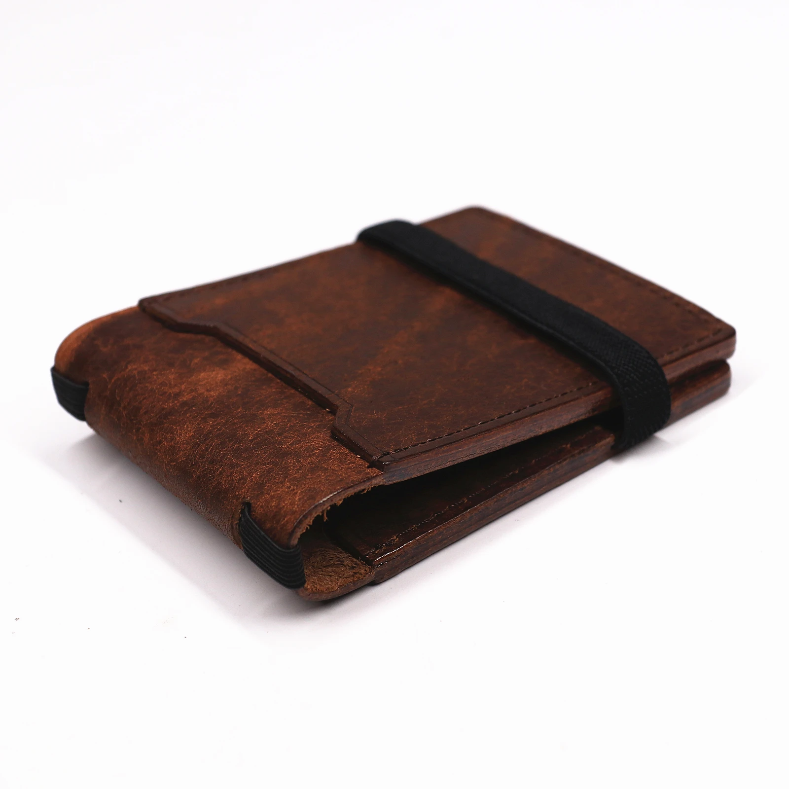 100 % echtes Leder, Geldbörse mit Magnetverschluss, schlanke Bifold-Geldbörse für Herren, Geldscheinklammer-Organizer mit Kartenhalter. – Detail 4