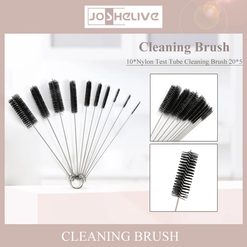 1PC Nylon Straw Brush Cleaner Bottle Tube Pipe Small Long Cup Kitchen Bath Home Cleaning 10Pcs Set Cleaning Brushes