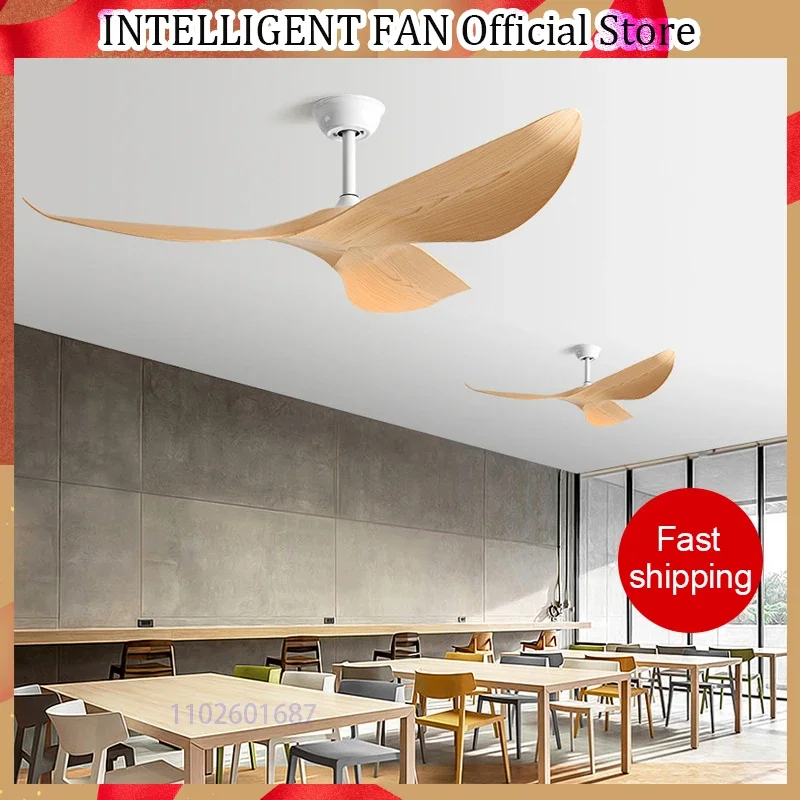 38/52 Inch Ceiling Fan Living Room Restaurant Americans Modern  Office Without Light DC Remote control Electric Fan 110V 220V