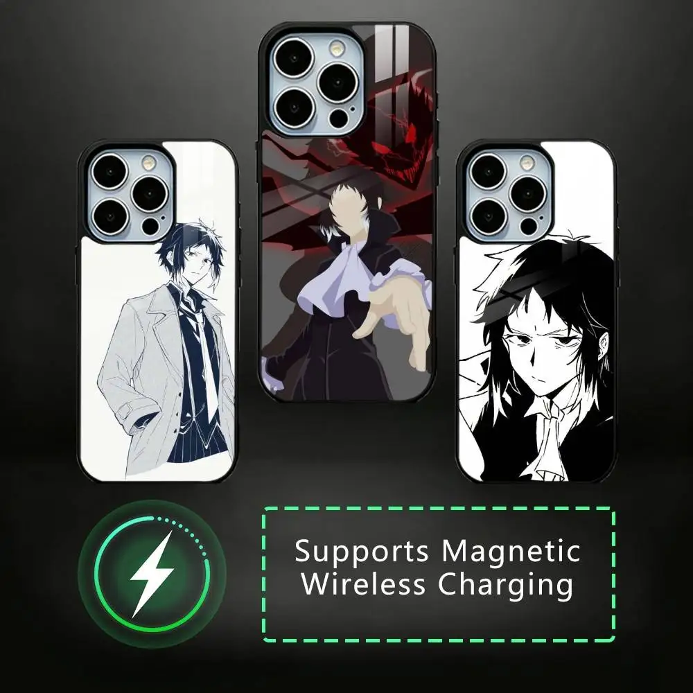 B-BSD A-Akutagawa  Phone Case For iPhone17,16,15,14,13,12,11 Plus,Pro Supports Magnetic Wireless Charging