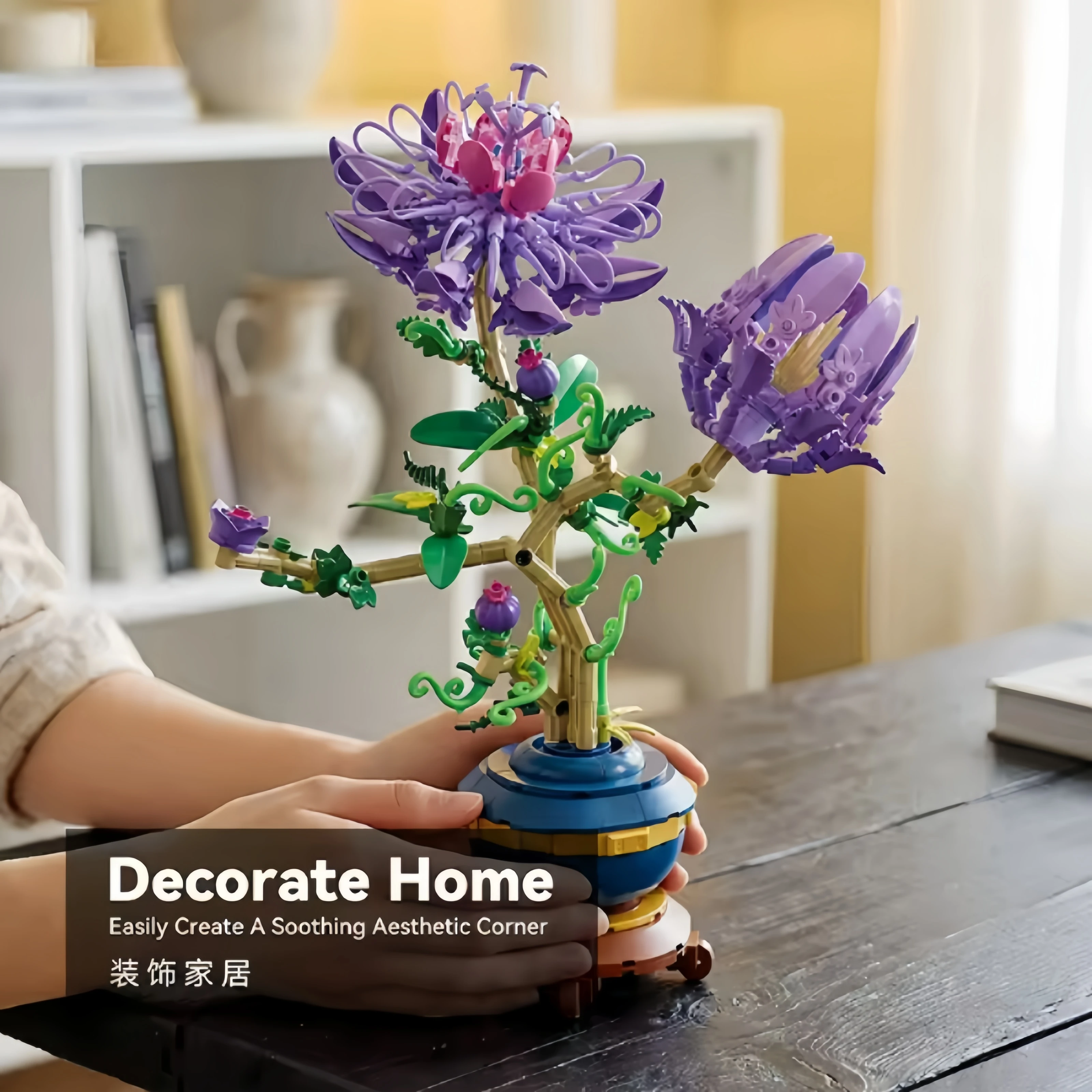 

2026 New Release Passion Whisper Eternal Flower Potted Plant Building Blocks, Decorative Ornaments, Birthday Gifts for Couples, Valentine's Day Gifts
