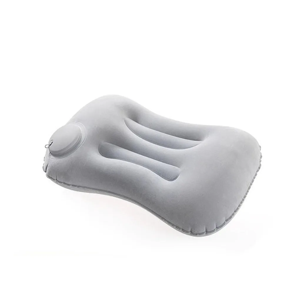 Inflatable Pillow Outdoor Camping Travel Sleeping Pillow Car Portable Hiking Folding Pillow Neck and Waist Support