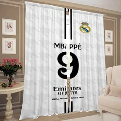 Long Curtains for Living Room 2 Pieces Blackout Curtains Door Curtain R-real M-madrid Fc Bedroom Decoration Partition Kitchen