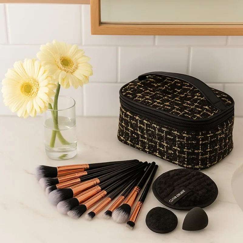 Profesjonalny zestaw pędzli do makijażu, 47 sztuk, do cieni do powiek, eyelinera, podkładu, blendowania, zestaw kosmetyków dla artystów, z etui.