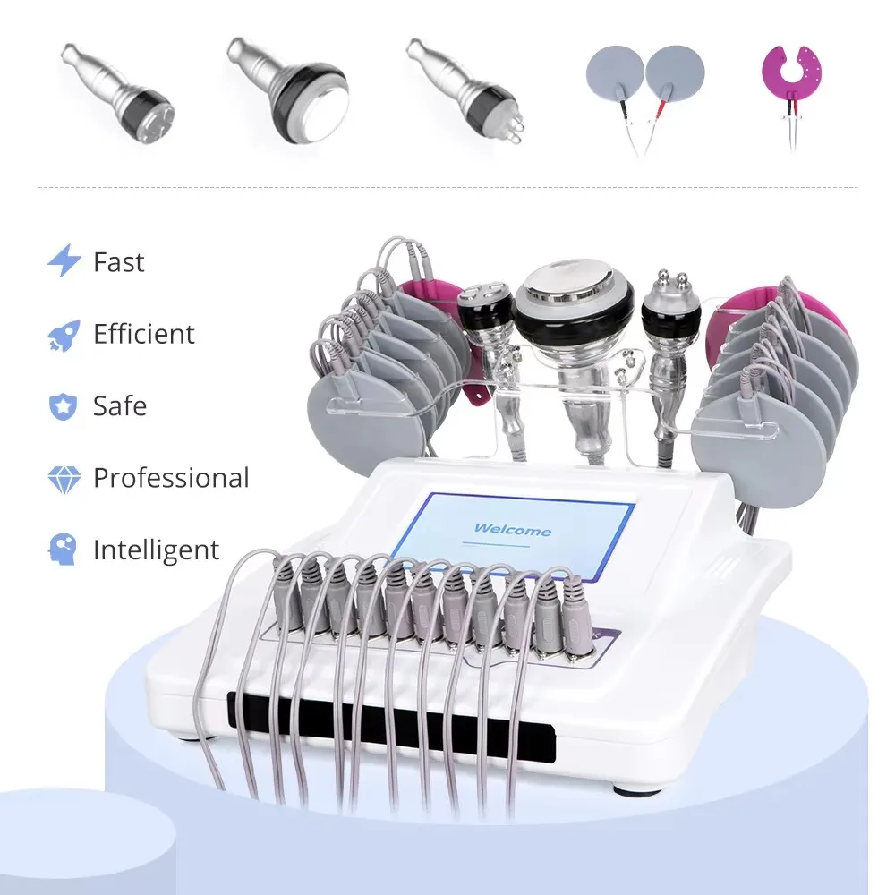 Update EMS 5 in 1 40K Cavitation Microcurrent Electrode Stimulation Body Slimming Machine Used for Spa