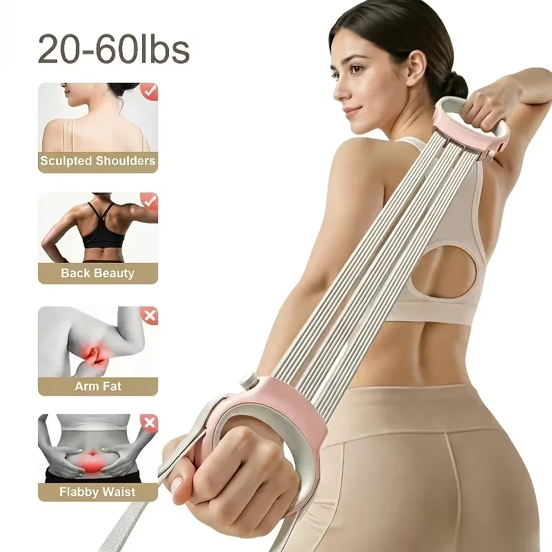 Yoga Resistance Pull Rope High Elastic Adjustable Handle Widened Foot Pad Shoulder Opening Back Stretch Fitness Training Gear