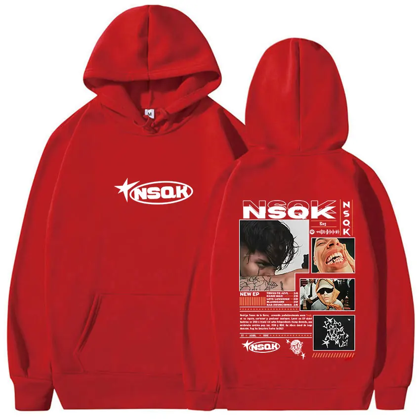 مغني الراب NSQK ATP RIPPETE جولة الألبوم 2025 هودي الرجال الملابس فضفاضة روك القوطية طويلة الأكمام البلوز الشتاء عادية الصوف هوديس #4