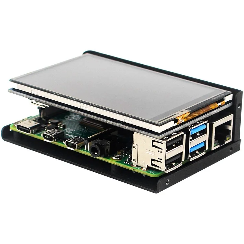 3.5 inch touch screen metal shell Raspberry pi 4B can be installed with fan integrated shell