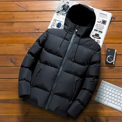 Herbst Jacken Für Männer Mit Kapuze Leichte Baumwolle Padded Mäntel Männer Herbst Warme Jacken Einfarbig Puffer Jacke Männer Kleidung