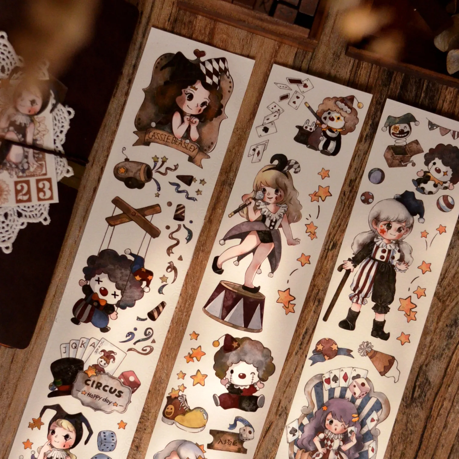 5 Meter Rolle Vintage niedlichen Mädchen Zirkus Journal Washi Tape Haustier Aufkleber