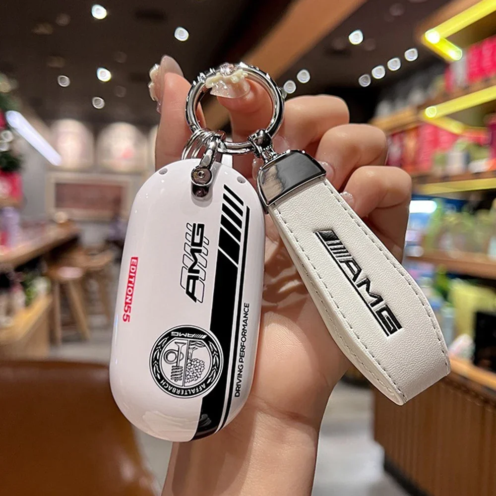 Car Key Case Cover Protector Shell for Mercedes Benz AMG C S Class W206 W223 S350 C260 C300 S400 S450 S500 Keychain Accessories