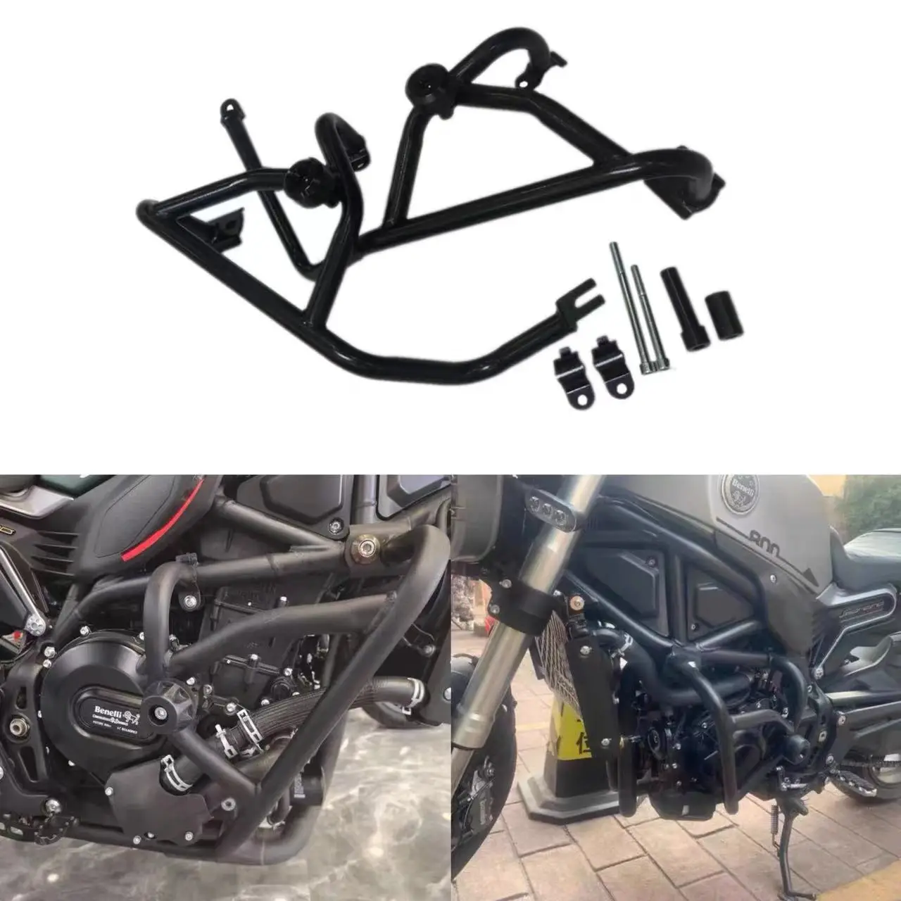 Motorcycle Engine Guard Crash Bar Bumper For Benelli Leoncino 800 BJ800 Left Right Fairing Frame Protector Bar Accessories