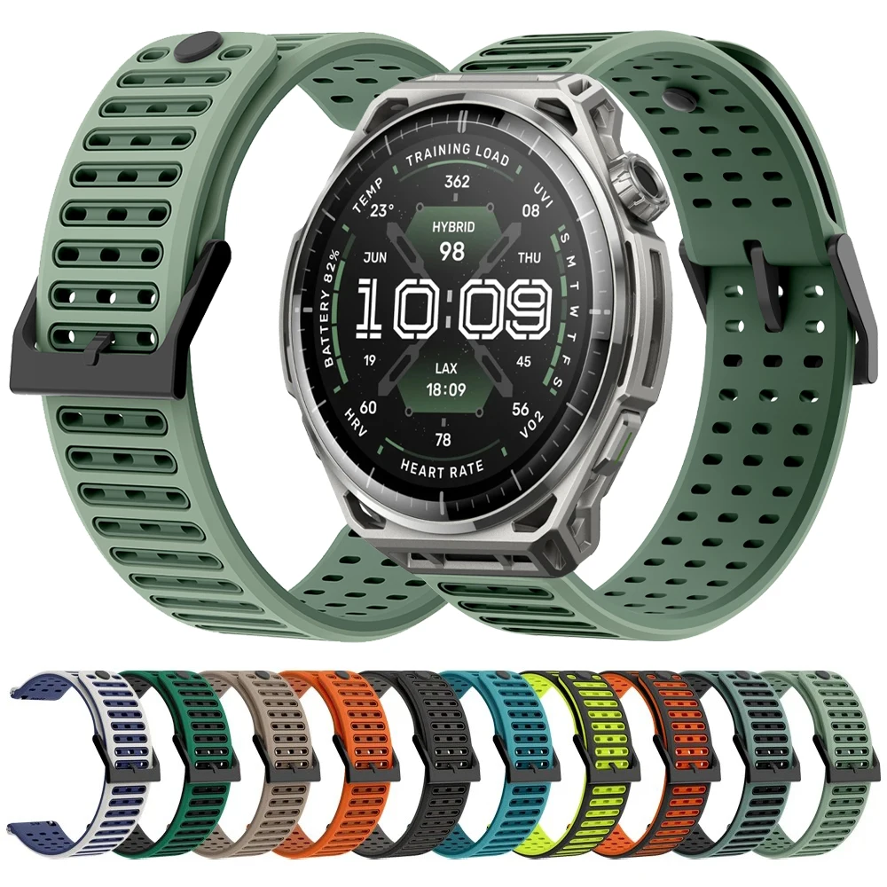 22mm Strap For Amazfit Balance 3 2/Cheetah 2 Ultra/Active Max Breathable Soft Silicone Band For Amazfit Balance Ultra Bracelet