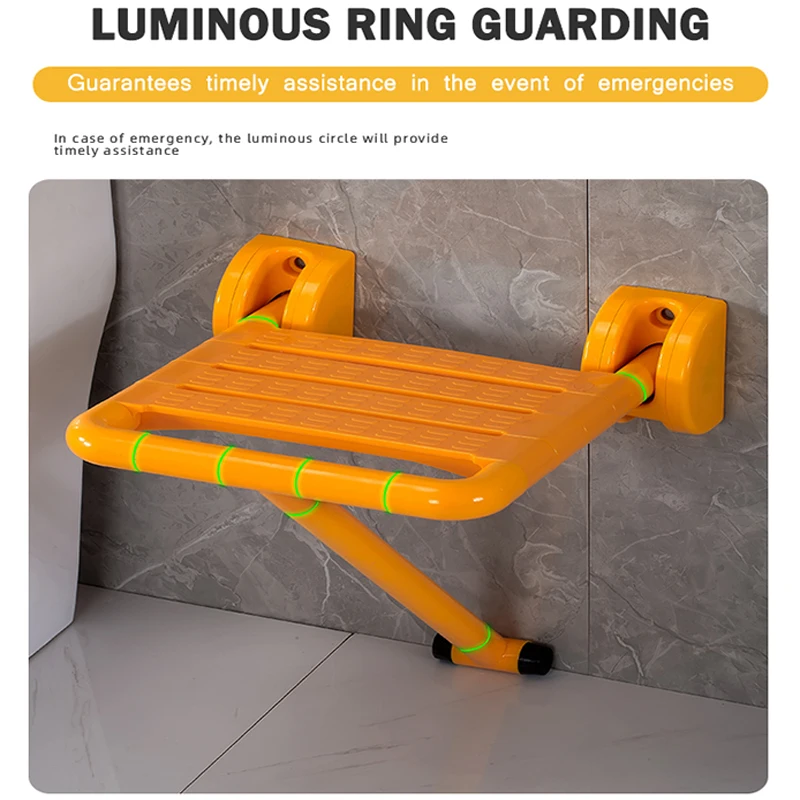 노인을 위한 욕실 접이식 장애인 벽걸이형 스테인레스 스틸 접이식 샤워 의자