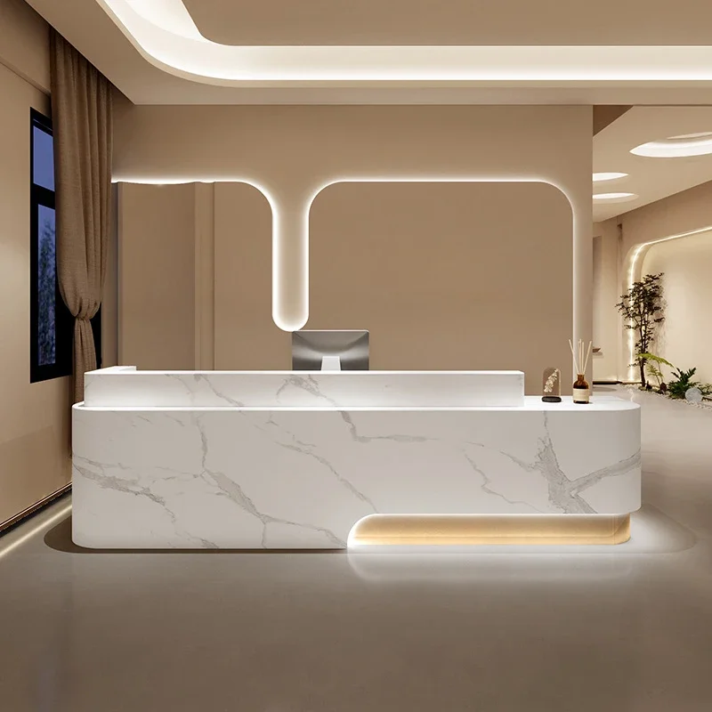 -For Counter Office Desks Wall Table Service Reception Bellezza Coffee Distillation Computer Customer Trendy Furni