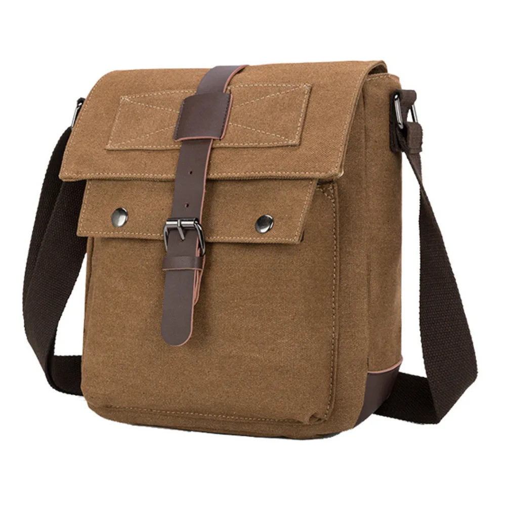 

Straight Men's Bag Outdoor Schoolbag Sports Man's Bag Casual Cross Shoulder Canvas Bag