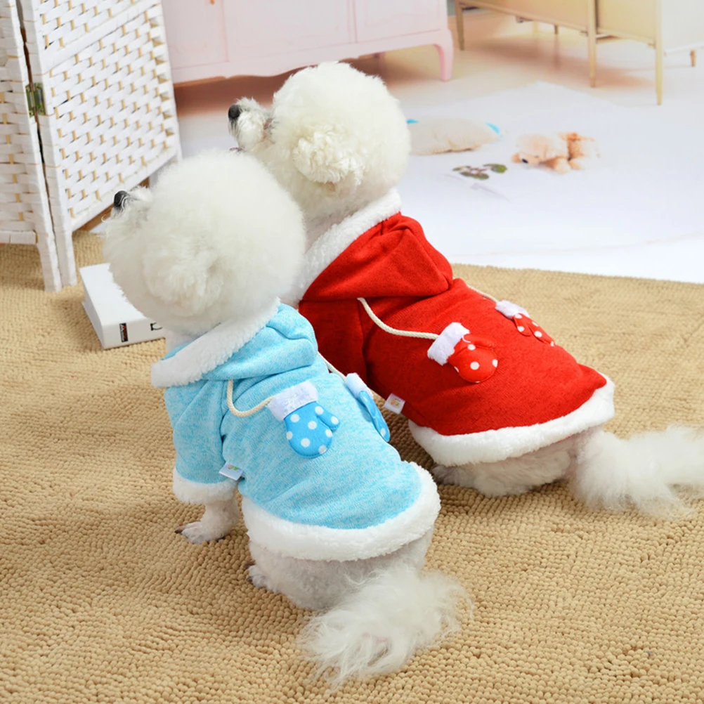 

Dog Sweater Pet Costume for Christmas Clothes Winter Supplies Hoodie Jacket with Hat