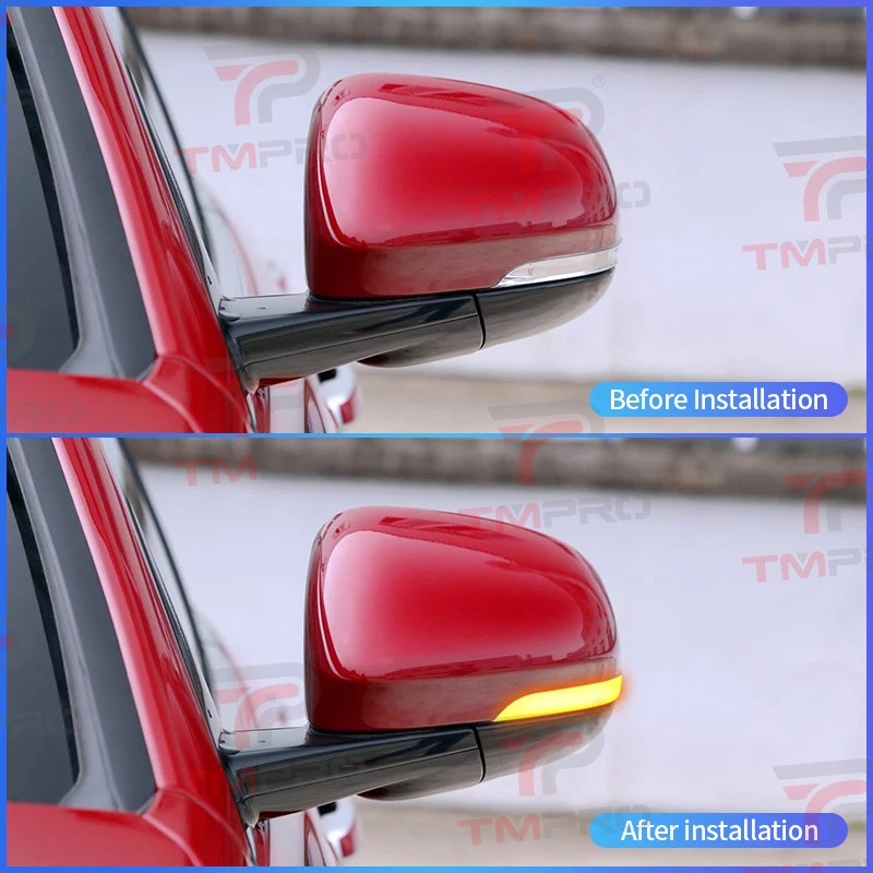 Dynamic blue/white LED rearview mirror daytime running lights with turn signals, suitable for Jaguar XEL XJL XF I-PACE F-TYPE