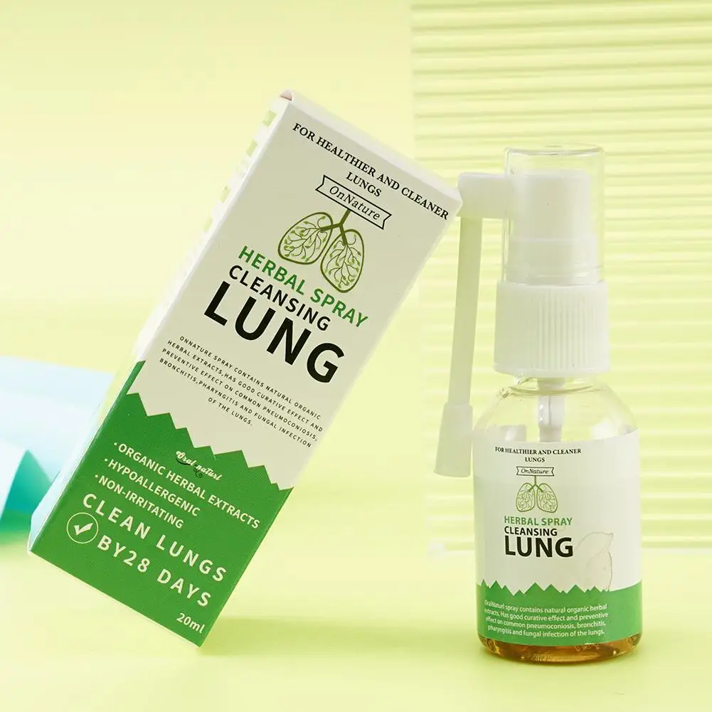 3pcs Lung Detoxification Herbal Cleaning Spray Smoking Clear Nasal Stuck Organic Herbal Lung Clearing Throat Moisturizing Spray