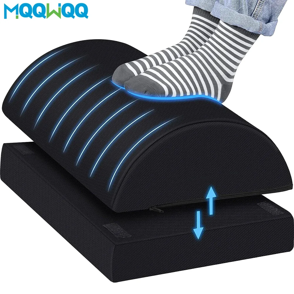 

2 Adjustable Heights Foot Rest for Under Desk At Work, Comfortable Footrest for Car,Home,Office To Relieve Back,Lumbar,Knee Pain