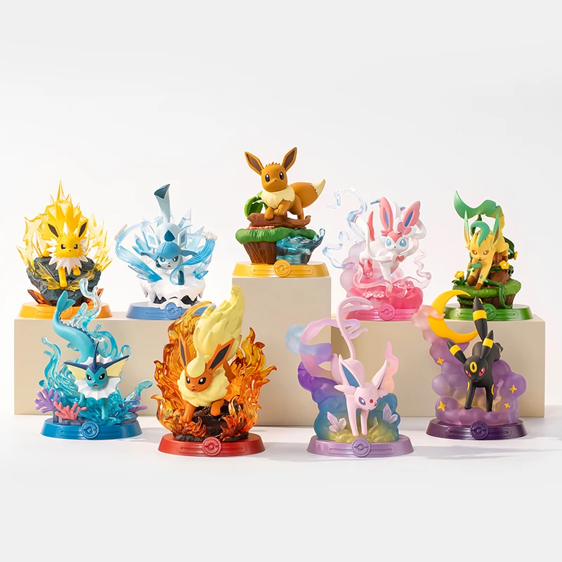 Genuine Product Pokemon Anime Action Figures Eevee Family Suit Blind Box Collectibles Model Ornaments Toys Birthday Gifts - view 6