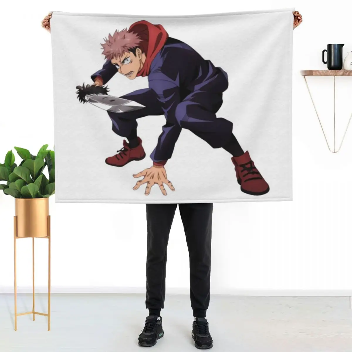 

yuuju itadori Throw Blanket Soft Warm Blanket Gift for Grandparents