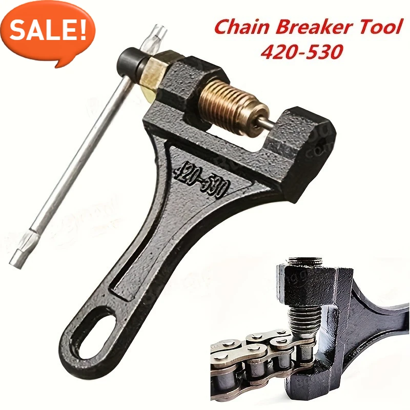 

Chain Breaker Tool #420-530 - Fits Dirt Bikes, ATVs, Quads, Go Karts & Scooters