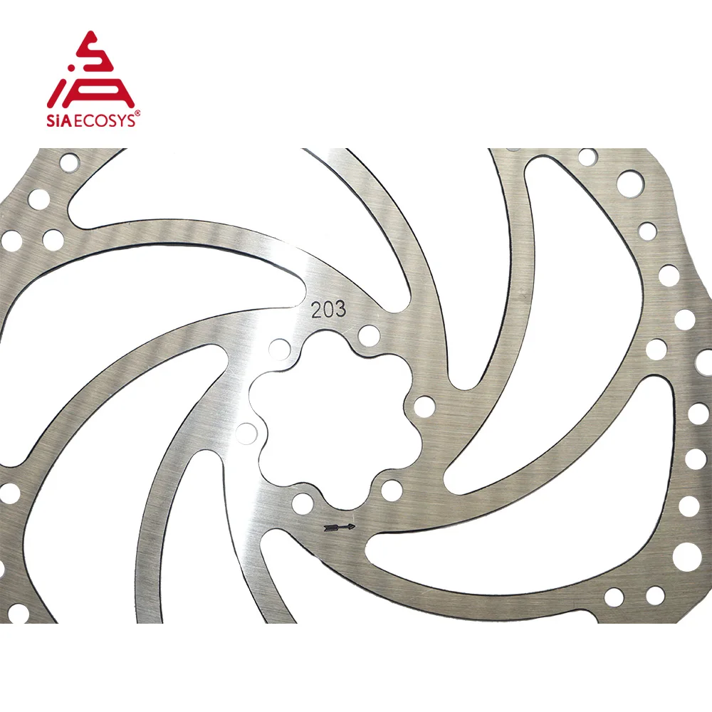 SiAECOSYS 203mm Bicycle Hydraulic Disc Brake Rotor Vehicle Parts And Accessories Disc Brake Plate for Bicycles