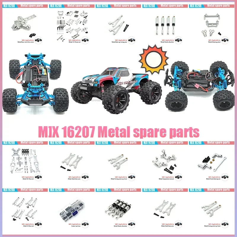 MJX 1/16 M163 16208 16209 16210 H16V3 RC Cars Metal Upgrade Parts Front and Rear Swing Up and Down Parts Car Accessories