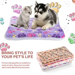 Thicken Flannel Mat Pet Cat Beds Mats Dog Bed Sleeping Mat Soft Warm Blanket Puppy Kitten Beds Pet Rug Mat for Small Medium Dogd