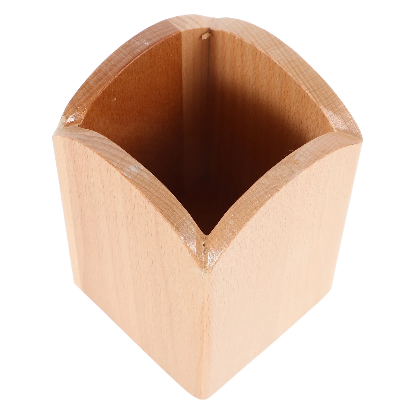 

Square Creative Wooden Pen Holder Beech Wood Desktop Organizer Pencil Holder Wood Storage for Office School Pen Holders
