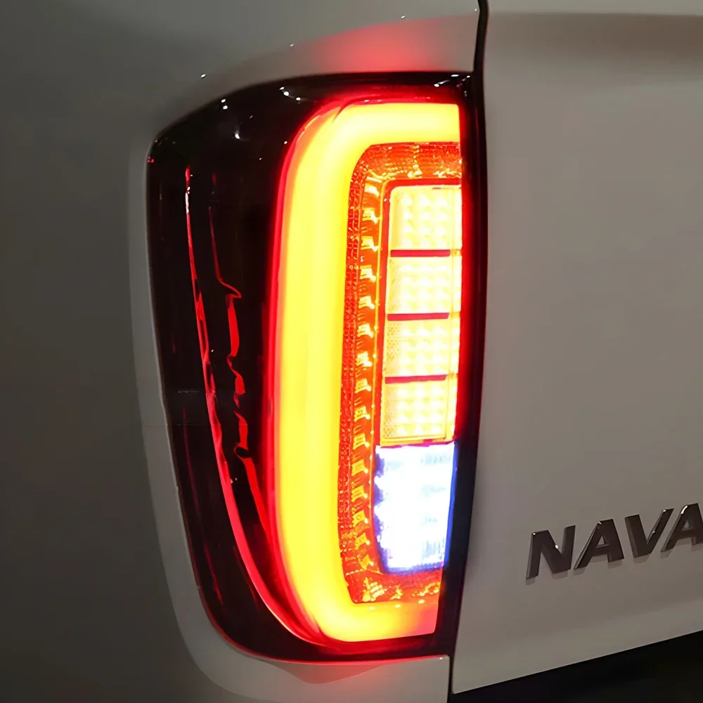 

Автомобильные задние фонари в сборе для Nissan Navara 2016-2019, автоматические задние фонари, обновленные светодиодные противотуманные тормозные указатели поворота, аксессуары для инструментов
