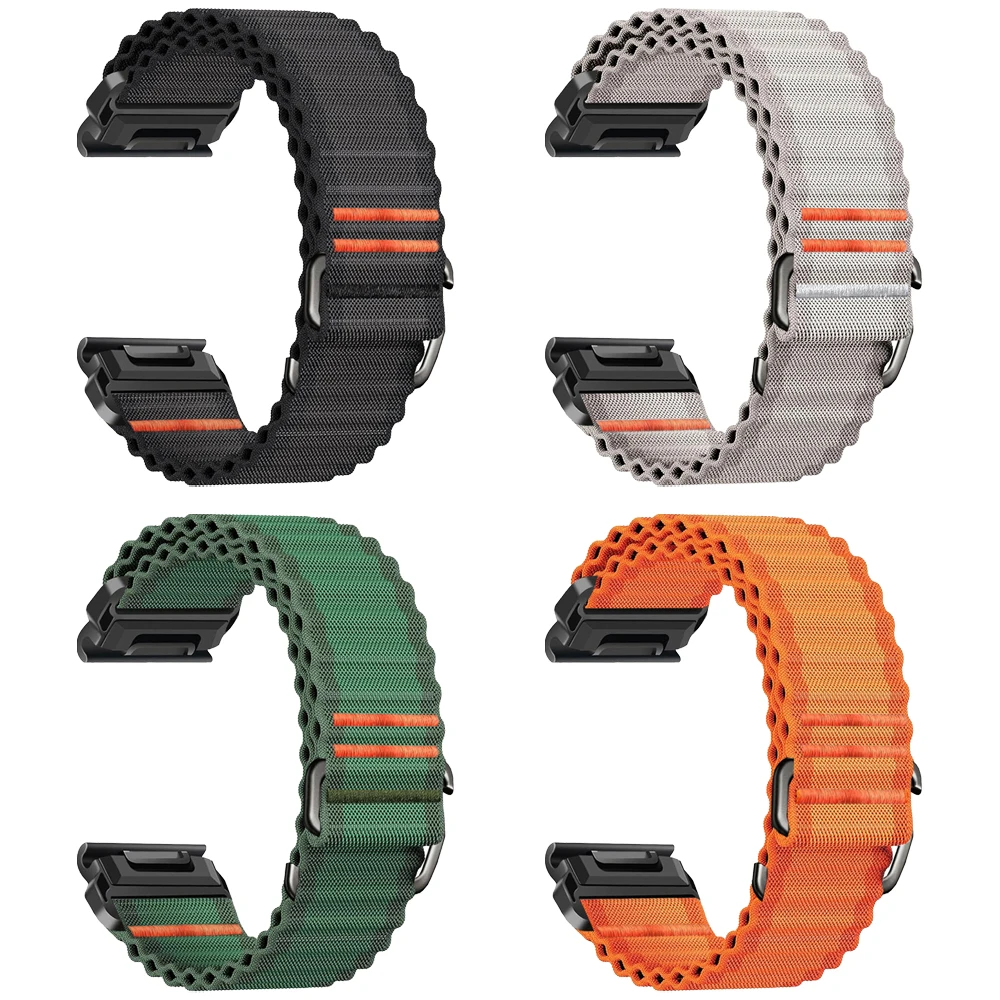 22mm 26mm Quickfit Nylon Watch Band for Garmin Epix Pro Gen 2 Strap for Garmin Fenix 9/Enduro 2 3/Descent Mk3i Tactix 8 Bracelet