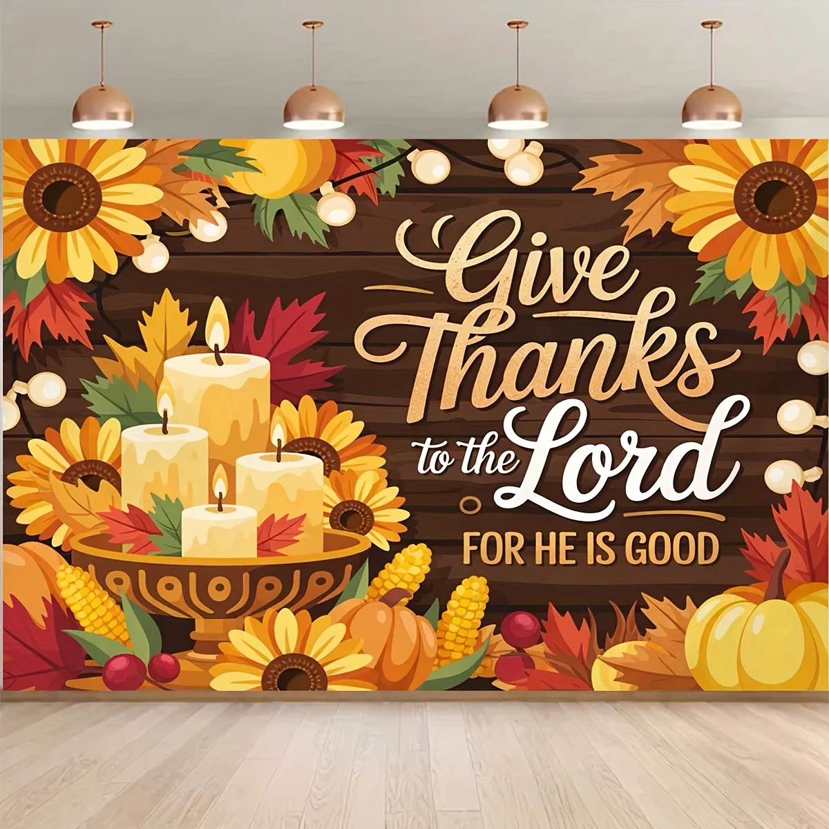 2D planar background banner, harvest and gratitude 