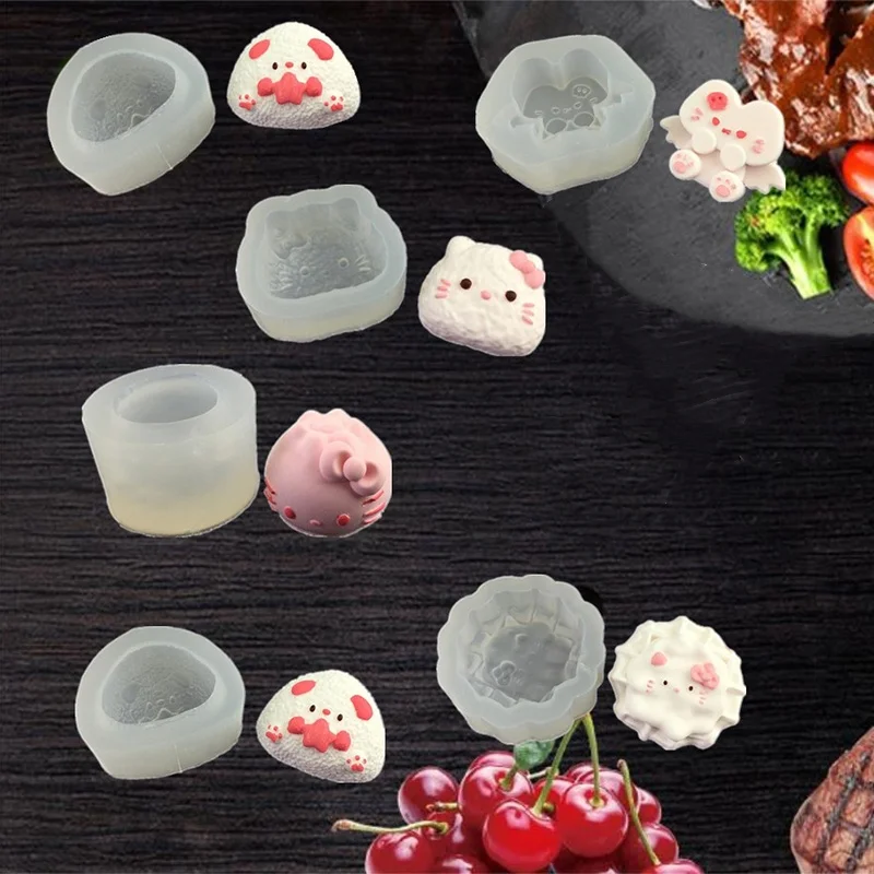 

Kawaii DIY Sanrio Hello Kitty My Melody Kuromi Cinnamoroll Cookie Chocolate Baking Tool Cartoon Silicone Ice Block Mold Set