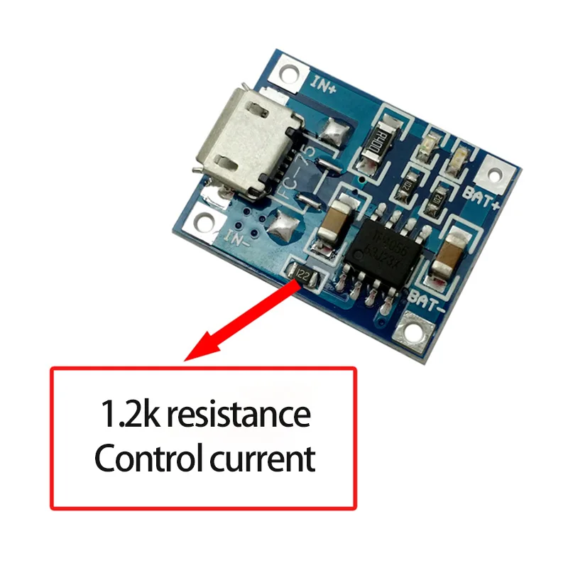 Placa de Proteção de Bateria de Lítio com Módulo Uma Placa, Tipo C, Micro, Carregamento Mini USB, TP4056, 1A, 18650