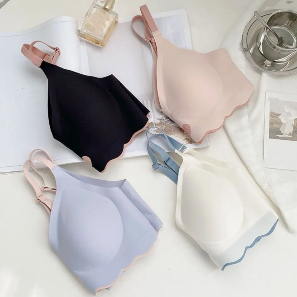 Heart Close-fitting Wireless Bra Shockproof Gathered Breasts Seamless Bralette Lingerie Push Up Sports Bra Running image 3
