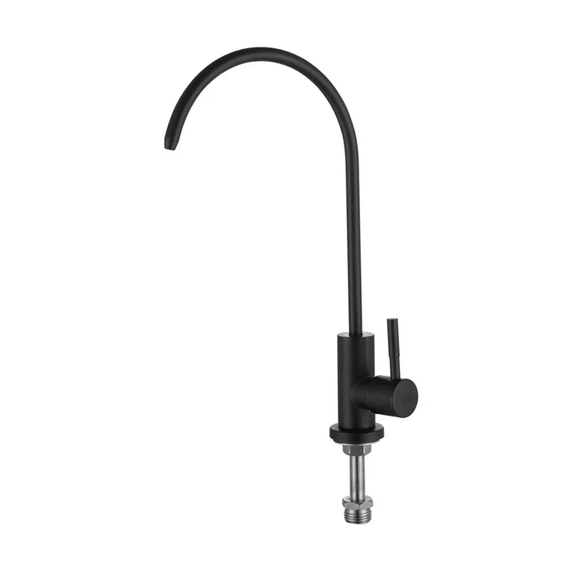 Matte Black Drinkwater Filter Tap 304 Rvs Ro Kraan Zuiveren Systeem Omgekeerde Osmose Robinet Keuken Torneira KF09