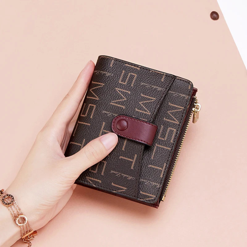 Dompet Wanita Merek Tas Clutch Desain Bisnis Tempat Kartu ID Dompet Koin Wanita Dompet Pendek Wanita Tas Uang